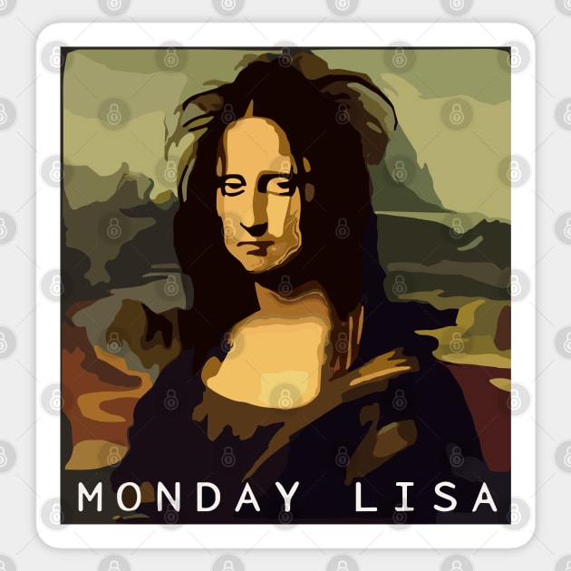 Monday Lisa Mona Lisa Funny Art Edited Sticker by Art-Jiyuu